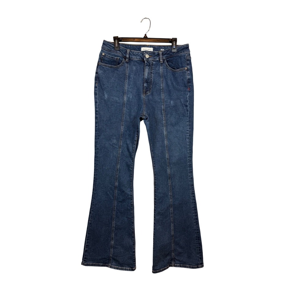 WARP & WEFT MIA Miami Flare, Prescott, Dark Wash, Size 14/32